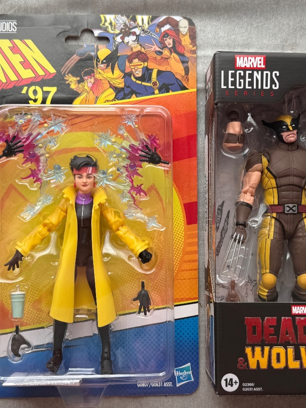 Marvel Legends Wolverine Brown Suit + Jubilee X-Men ‘97 6” Figure Bundle